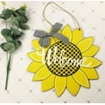 thumbnail image 2 of Cartel de bienvenida de girasol, decoración de porche, carteles colgantes de madera grandes, decoración decorativa para la puerta delantera del hogar, arte Adepaton WMZY-359, 2 of 7