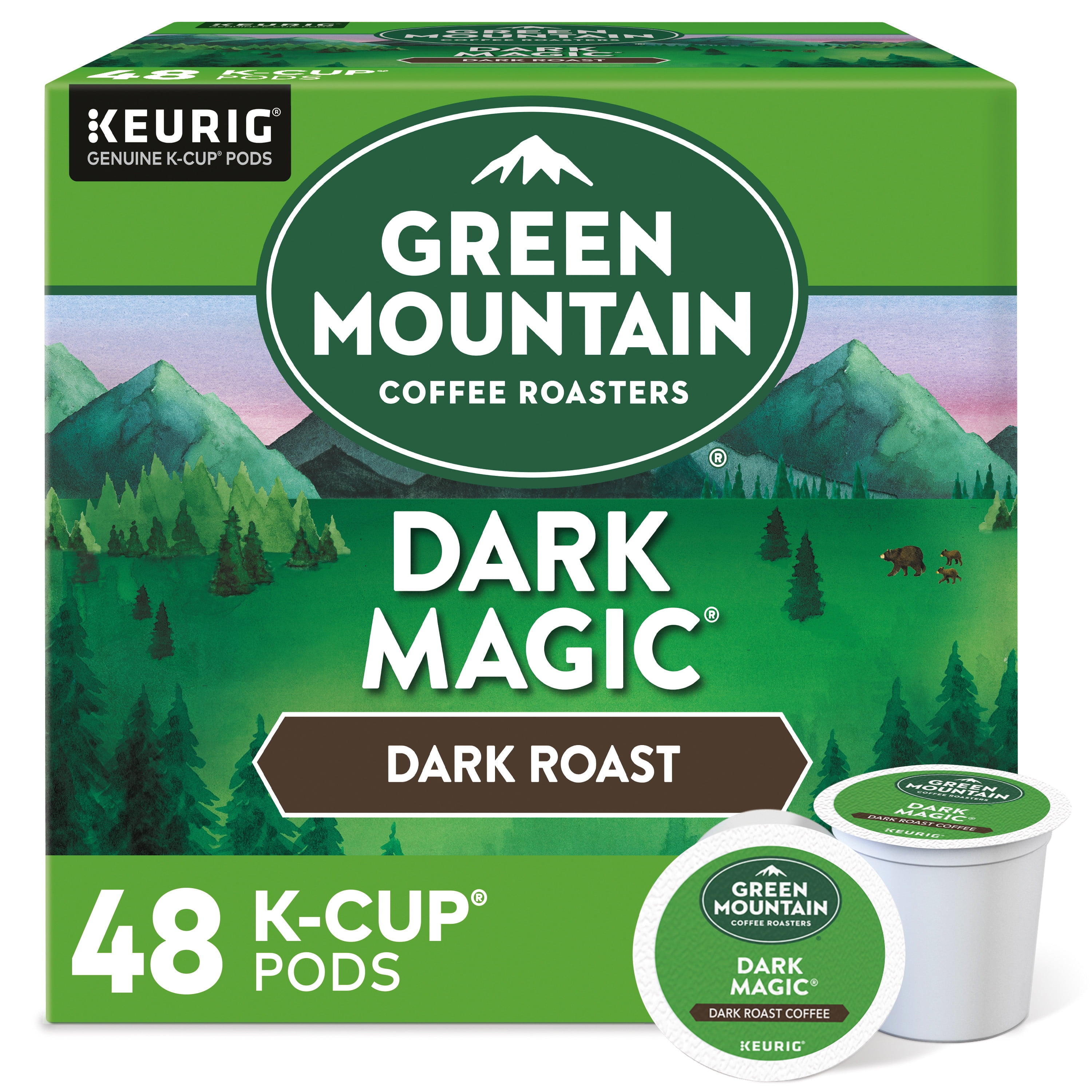 Green Mountain Coffee Roasters Dark Magic Keurig Single-Serve K-Cup pods, Dark Roast Coffee, 48 Count