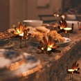 thumbnail image 3 of Pavo De Metal Para Decoración De Mesa De Fiesta De Acción De Gracias 6 Portavelas Scienceny  HA036826-00, 3 of 6