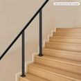 thumbnail image 2 of Stair Balusters Posts, 2X 38 Deck Railing Wrought Iron Handrail Post Kit for Indoor and Outdoor Family Homes, Lofts, Office Buildings, Decks Patio Railings, Fences (Black), 2 of 8