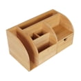 thumbnail image 3 of Organizador de escritorio de madera, estante de almacenamiento, estante de para baño, caja de exhibición con cajón para notas, tocador, espa, 3 of 8