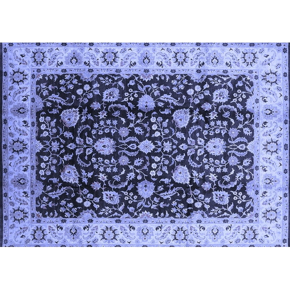 Ahgly Company Indoor Rectangle Oriental Blue Industrial Area Rugs, 6' x 9'
