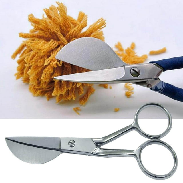 Langgg 7" Duckbill Applique Scissors for Thread Tufted Carpet Applique Duckbill Blade Scissors Handles Applique Duckbill Fabric Shears Silver
