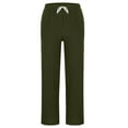 thumbnail image 5 of hotojiny Cotton Linen Pants Men Drawstring Straight Leg Lounge Pants Comfortable Solid Color Work Trousers with Pockets Beach Clothes, 5 of 6