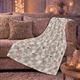 thumbnail image 6 of Checkered Grey Cherries Bows Flowers Rustic Festive, Festive Halloween Scene, Warm Flannel Blanket for Living Room and Reading Nook, Art Lovers Halloween Gift, Festive Home Decor, 6 of 9
