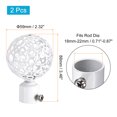 thumbnail image 2 of Uxcell 2Pack Iron Hollow Curtain Rod Finials Drapery Rail Head Fits Dia. 18-22mm (White), 2 of 6