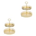 thumbnail image 1 of Transemion Stylish Nordic Texture Storage Tray for Double Fruit Snacks Stripe Height 25cm 2Set, 1 of 6