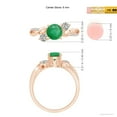 thumbnail image 5 of ANGARA Natural Emerald and Diamond Twisted Vine Engagement Ring in 14K Rose Gold for Women (Size-6mm) | May Birthstone, Birthday, Anniversary, Jewelry Gift for Women | Natural Emerald Ring, 5 of 10