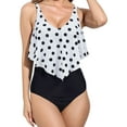 thumbnail image 2 of Neinkie Two Piece Tankini Swimsuits for Women Flounce High Waisted Bikini Set Ruffled Bathing Suits, 2 of 7
