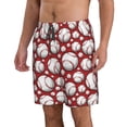 thumbnail image 2 of Fotbe Cute Baseball Trajes de Baño Estampados para Hombre, Shorts de Verano de Secado Rápido, Ropa de Playa, Bañadores-X-Large, 2 of 6