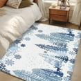 thumbnail image 4 of Kitchen Mats for Floor 3x5 Ft, Blue Christmas Non Slip Area Rugs for Kitchen Bedroom Entryway, Xmas Tree Snowflake Elk Winter Washable Carpet Runner Rug Floor Mats for Bedroom Home Decor, 4 of 9