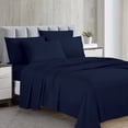 thumbnail image 1 of Swift Home Luxury 6-Piece Sheet Set with Extra Pillow Case, Double, Navy, 1 of 8