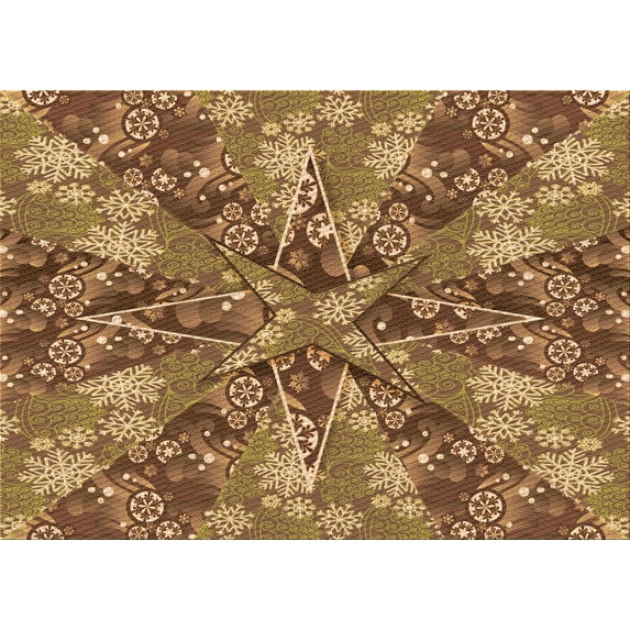 Ahgly Company Indoor Rectangle Patterned Saddle Brown Area Rugs, 7' x 10'