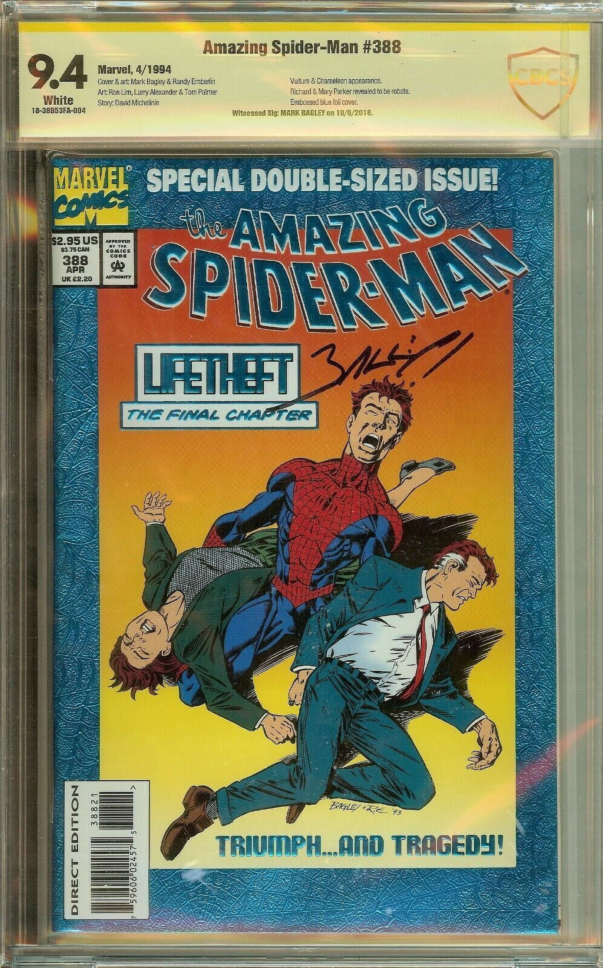 Amazing Spider-Man #388 CBCS 9.4 Signed Mark Bagley