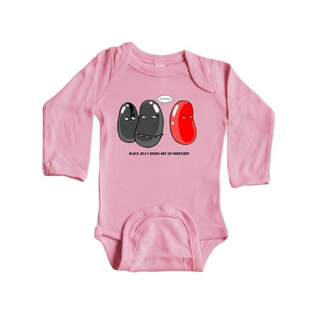 

Inktastic Easter Black Jelly Beans are so Hardcore Gift Baby Boy or Baby Girl Long Sleeve Bodysuit