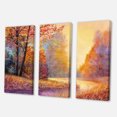 thumbnail image 3 of Designart ' The Autumn Forest Orange Leaves Landscape With Path ' Lake House Canvas Wall Art Print, 3 of 3