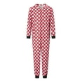 thumbnail image 2 of Elippeo Christmas Family Matching Pajamas Long Sleeve Santa Claus Print Hooded Jumpsuit Sleepwear, 2 of 10