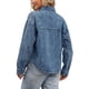 thumbnail image 3 of CHAQUETA Casual de Mujer INSPIRE CHIC de Mezclilla con Cuello Plano y Manga Larga, Cierre de Botón y Bolsillos en S Gris Azul, 3 of 6
