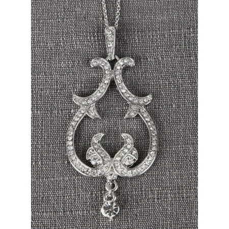 Ivy Lane Design Crystal Scroll Pendant Necklace