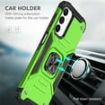 thumbnail image 5 of Xhy Samsung Galaxy A14 5G Case with Screen and Lens Protector Magnetic Ring Kickstand Military Grade Double Layer Drop Protection Durable Detachable for Galaxy A14 5G Phone - Green, 5 of 8