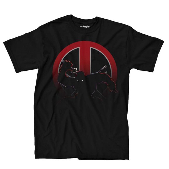 Camiseta Mighty Fine Marvel Deadpool Logo Shadows Talla L