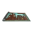 thumbnail image 2 of Ahgly Company Indoor Rectangle Animal Light Blue Traditional Area Rugs, 2' x 5', 2 of 4