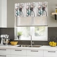 thumbnail image 5 of 2 Pack Valances for Windows, Bicycles Window Valances for Living Room/Bedroom/Bathroom, Country Vehicle Botanical Flowers Wooden Plank Light Filtering Kitchen Curtain Valance 42"W x18" L, 5 of 9