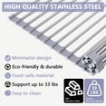 thumbnail image 2 of ReLuien Roll Up Dish Drying Rack, 16.5" x 15.1" Foldable Stainless Steel Dish Drainer Mat,Multipurpose Roll Up Sink Drying Rack for Kitchen Sink, 2 of 8