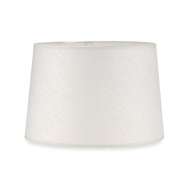 Medium 15 Inch Crinkle Paper Hardback Drum Lamp Shade In White Com Crinkle Paper Hardback Drum Lamp Shade, 15 White Drum Lamp Shade