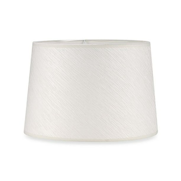 Medium 15 Inch Crinkle Paper Hardback, Small Drum Lamp Shades White