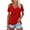 Red, variant on Blouses for Women Short Sleeve V Neck Cold Shoulder Tops Solid Color 2025 Summer Fall Fashion Y2K Tee Shirts