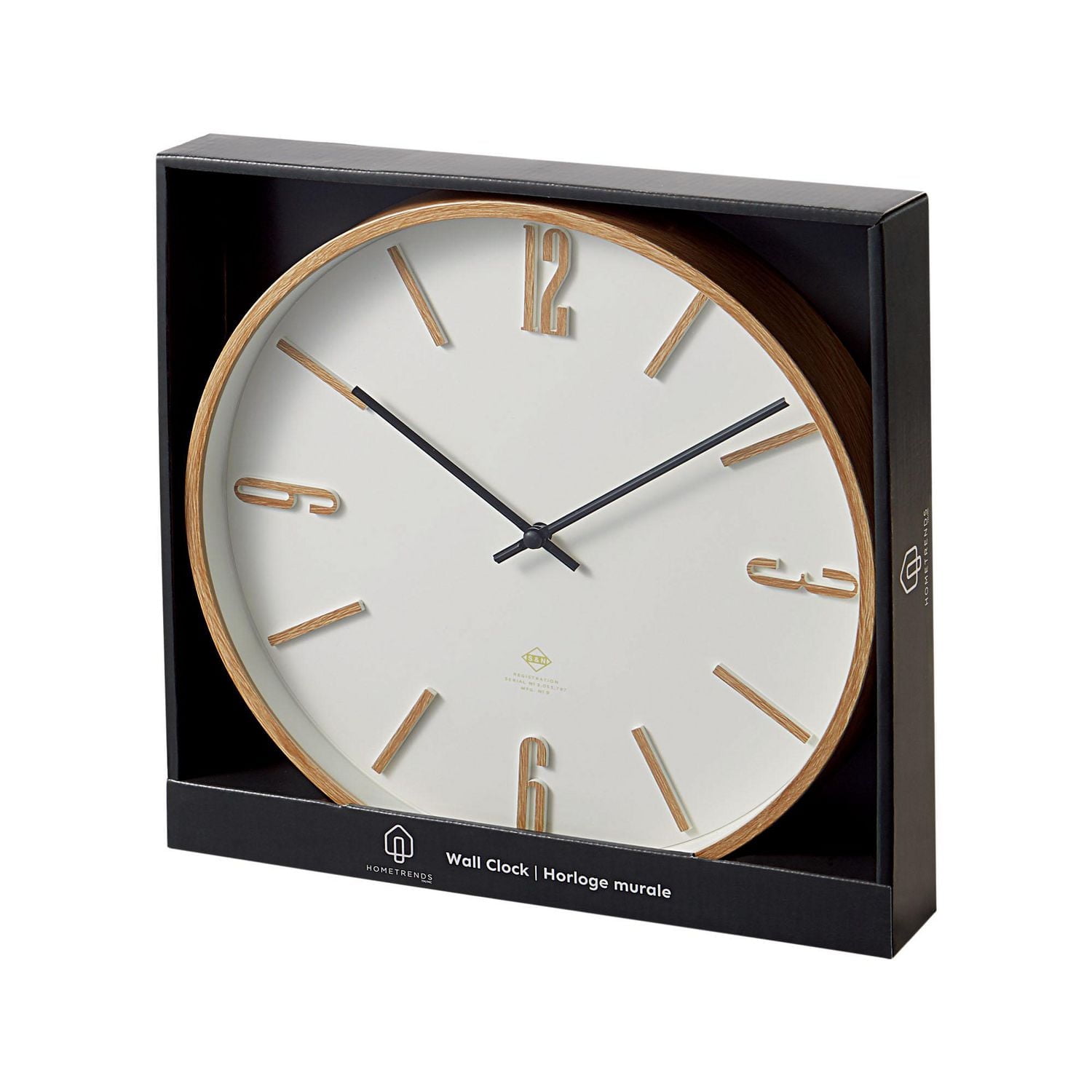 Horloge murale HOMETRENDS 29,2 cm, précision du quartz