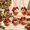 6PCS, variant on 6-Piece Pinecone Christmas Ornaments, 3.15 x 2.36 in Flat Acrylic Animal Pendants with Hanging Strings, Multicolor Tree Decorations