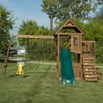 thumbnail image 3 of Swing-N-Slide Tioga Fort Wooden Backyard Swing Set with Wood Roof, Slide, Climbing Wall, and Swings, 3 of 5