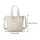thumbnail image 2 of Bolso de mano para mujer, bolso de lona de gran capacidad para axilas, correa ajustable de Color sólido, neceser de maquillaje ligero con varios compartimentos, 2 of 4