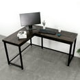 thumbnail image 3 of Ivinta L-Shaped Desk, Adult Lap Desks, 44" x 58", Black, 1 Count, 1 Pack, 3 of 10
