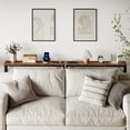 thumbnail image 3 of Aoile 39.3" Behind Couch Table with Power Outlets, Sofa Tables Narrow Long for Living Room, Entryway, Hallway, Rustic Brown, 3 of 8