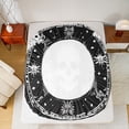 thumbnail image 5 of Homewish Retro Rustic Floral Full Size Sheets,White Black Bed Sheets,Gothic Skeleton Moth Sheet Sets For Adults,Luxury Bedroom Decor,4 Pieces, 5 of 7