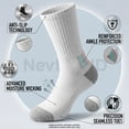 thumbnail image 3 of NevEND 6 Pairs Cotton Crew Socks Athletic Lightweight Breathable for Men and Women Size L White Black, 3 of 6