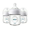 Philips AVENT Natural Baby Bottle, Clear, 4oz, 3 pack, SCF010/37