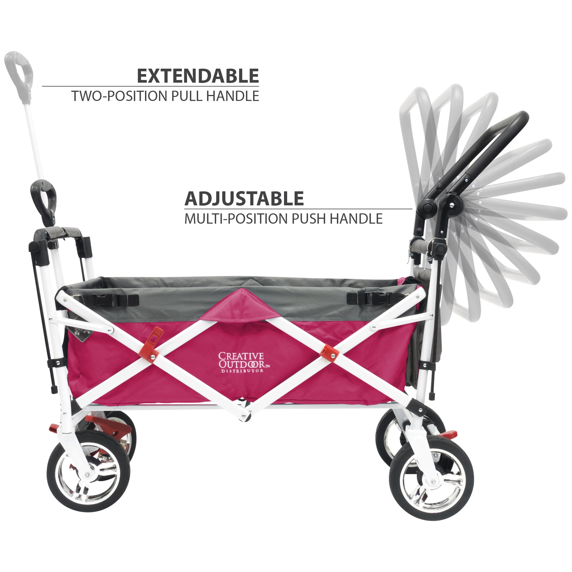 creative outdoor push pull collapsible folding wagon stroller cart for kids