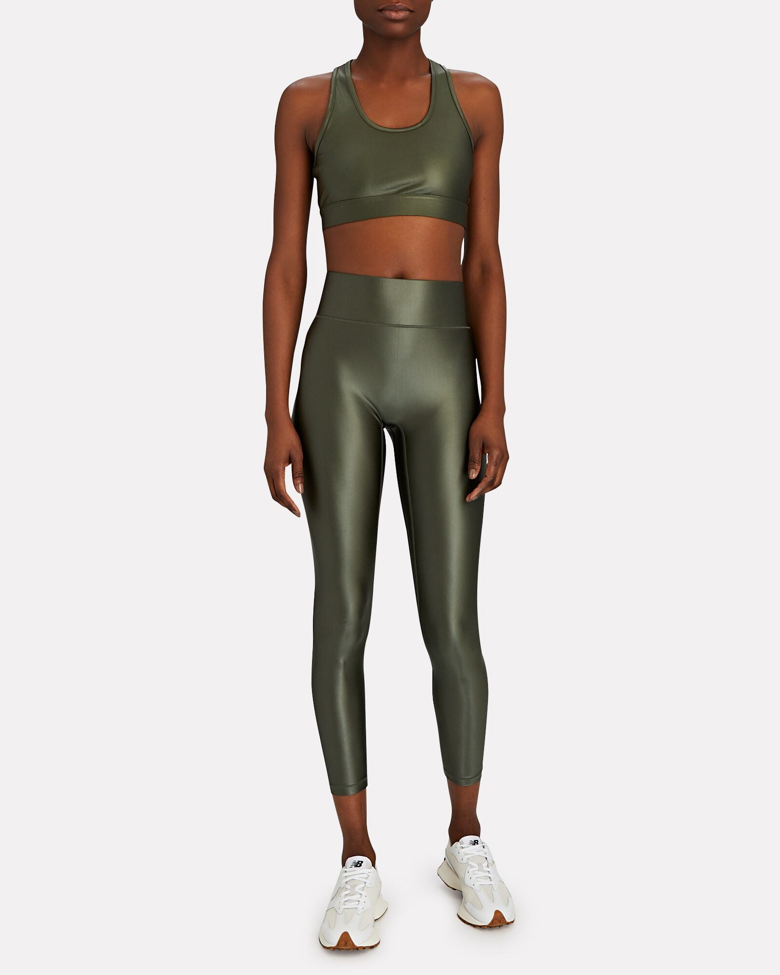 All Access Bandier OLIVE SHINE Women's Center Stage Legging 1X 