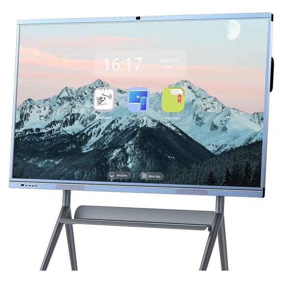 BELNET Infrared Touch Screen Smart TV 65 Inch Wireless Dual OS System Built In Camera for Living Room, Office and Bedroom(Include Wall Mount)