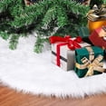 thumbnail image 6 of Dmlowu Christmas Tree Skirt - White Plush Xmas Tree Skirt, Non Slip Christmas Tree Skirts for Holiday Party Christmas Decorations, 48 inch Extra Soft Christmas Tree Skirt, 6 of 8