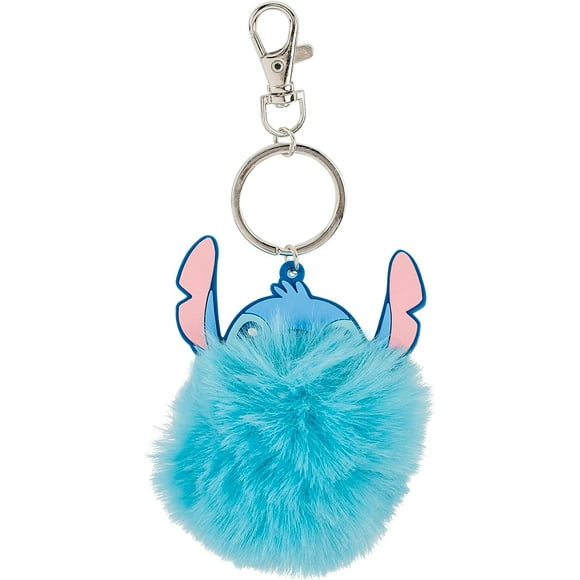 Disney Lilo and Stitch Blue Pom Pom Keychain, Blue, One Size
