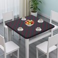 thumbnail image 3 of Green and Red Christmas Plaid Pattern Square Fitted Tablecloth with Elastic Edge,Square Table Cover,Washable Elastic Table Cover for Home Kitchen Party Decor 36"x36", 3 of 6