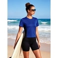 thumbnail image 6 of NELEUS Womens Workout Shirts Athletic Running Yoga Short Sleeve Tops Tight Fit Breathable Crewneck,Blue,US Size M, 6 of 10