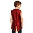 thumbnail image 4 of YiZYiF Garçons Vêtements Médiévaux Renaissance Queue-de-Pie à Col en V Gilet Steampunk pour Enfants Rouge 8, 4 of 5