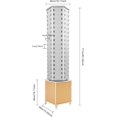 thumbnail image 6 of 102 Pairs Rotating Retail Eyeglasses Display Rack Stand Floor-standing Sunglasses Holder Stand with Bottom Base for Rotatable Glasses Hanging Hook Storage Organizer Commercial Mall (Silver+Yellow), 6 of 9