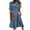 Blue, variant on Jamsmile Womens Denim Dress Casual Summer Button Dresses With Multi Pockets High Waist Slim Ladies Lightweight Dress Clothes